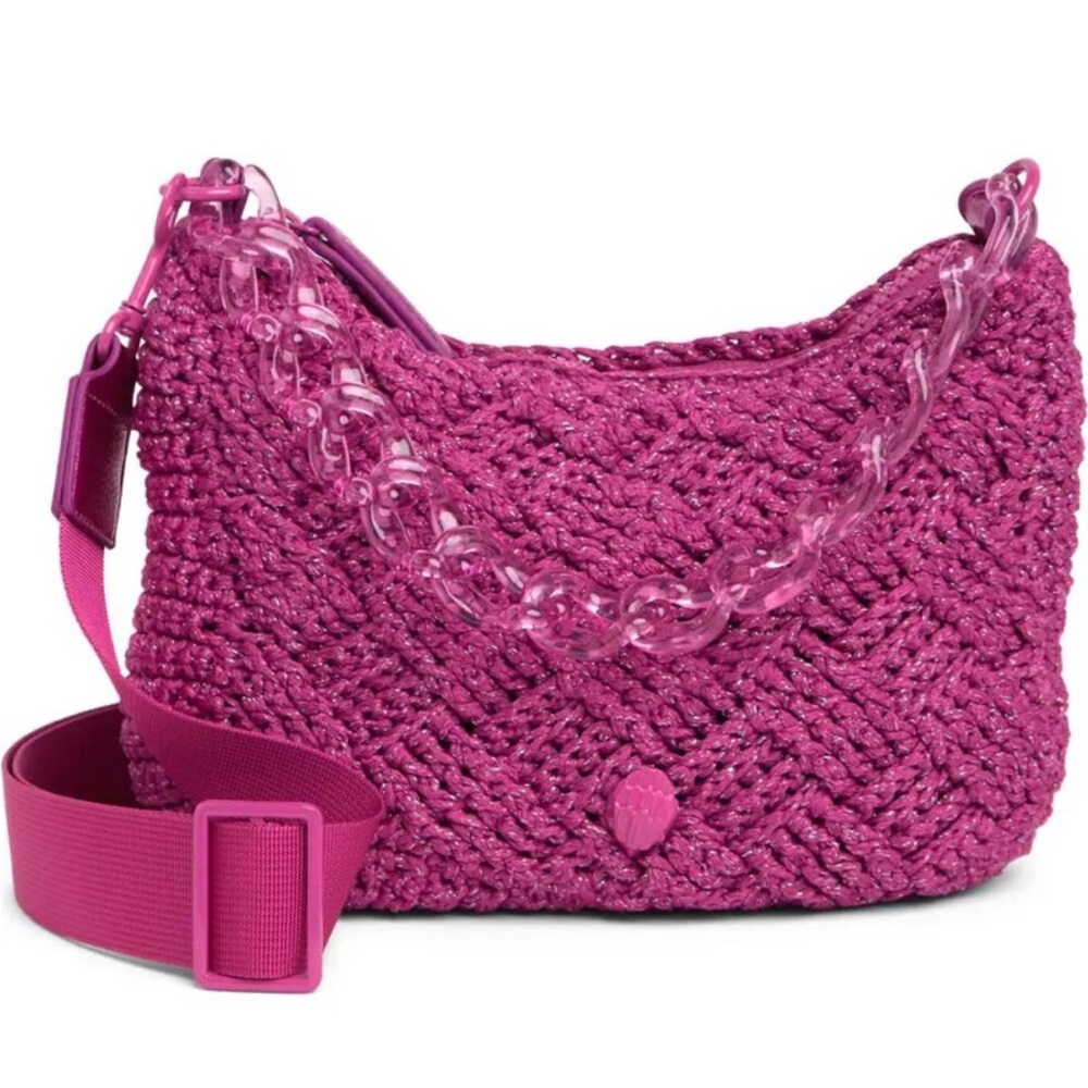Kurt Geiger Pink Crossbody Bag with Artisanal Texture - Picture 3 of 17